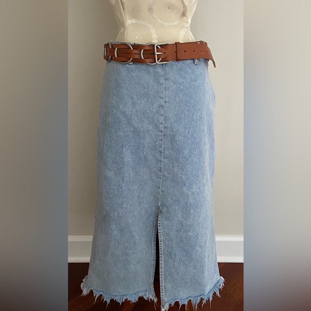Zara Maxi Denim Jean Skirt Size 8